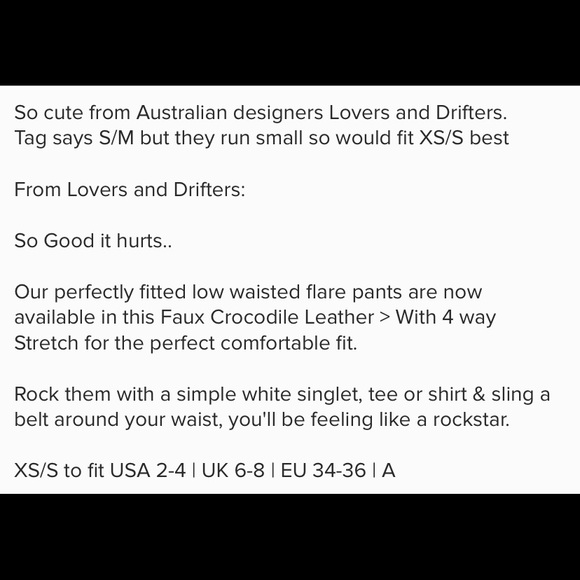 ‘Rock n Rolla’ Faux Crocodile Flare Pants - Picture 5 of 5